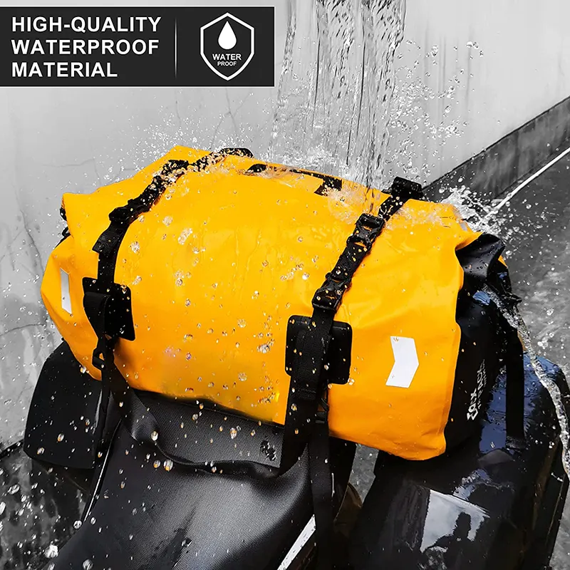 Motorcycle Bag Manufacturers PVC Roll Up Motorcycle Waterproof Dry Duffel Bag Motorbike Motorcycle Travel Tail Bag