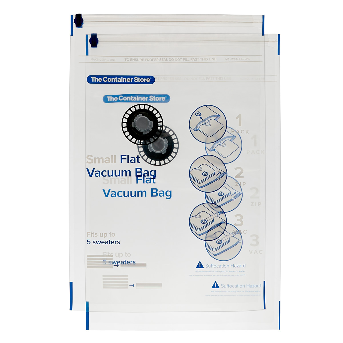 Flat Vacuum Bags Set of 2