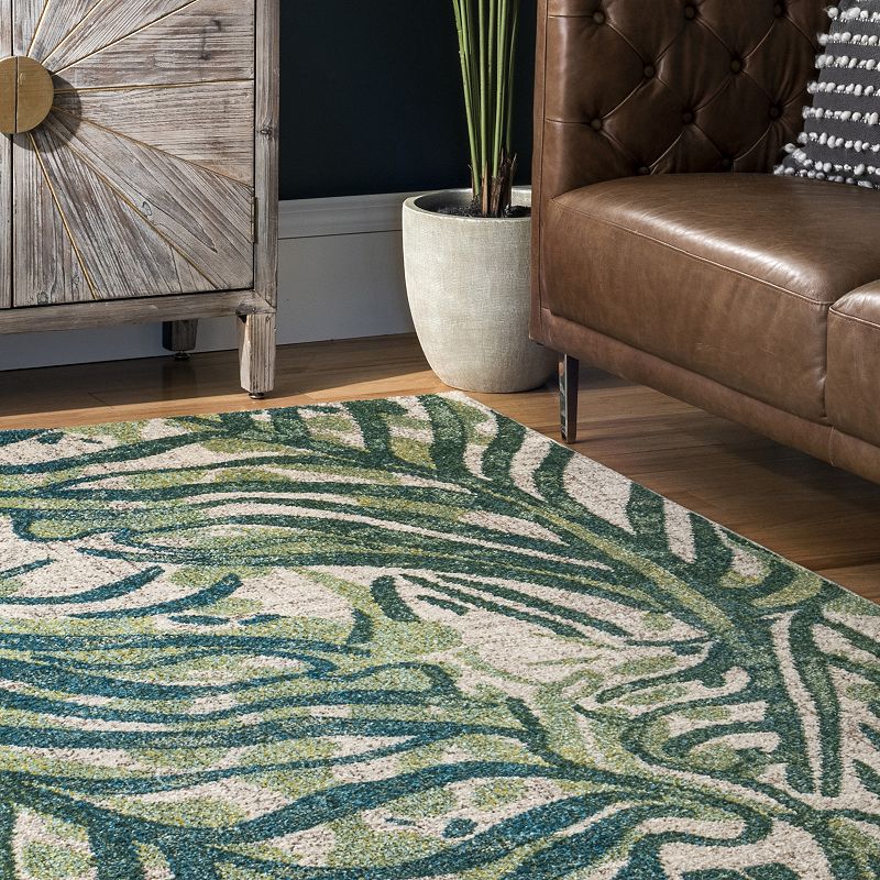 nuLoom Cali Abstract Leaves Area Rug