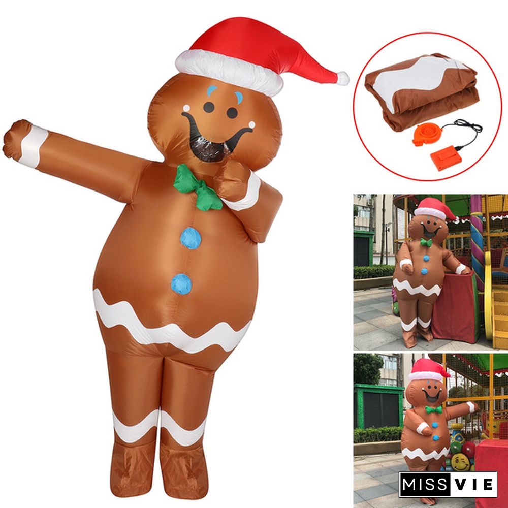 Inflatable Santa Gingerbread Man Pumpkin Doctor Costumes for Kids Adult Fancy Dress Suit Halloween Christmas Carnival Party Men Women Boys Girls Outfit