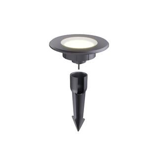 Hampton Bay Low Voltage Landscape Black Round In Ground WellDeck Light with 1.8-Watt 150 lumen Integrated LED LDS-WR2BL3000K