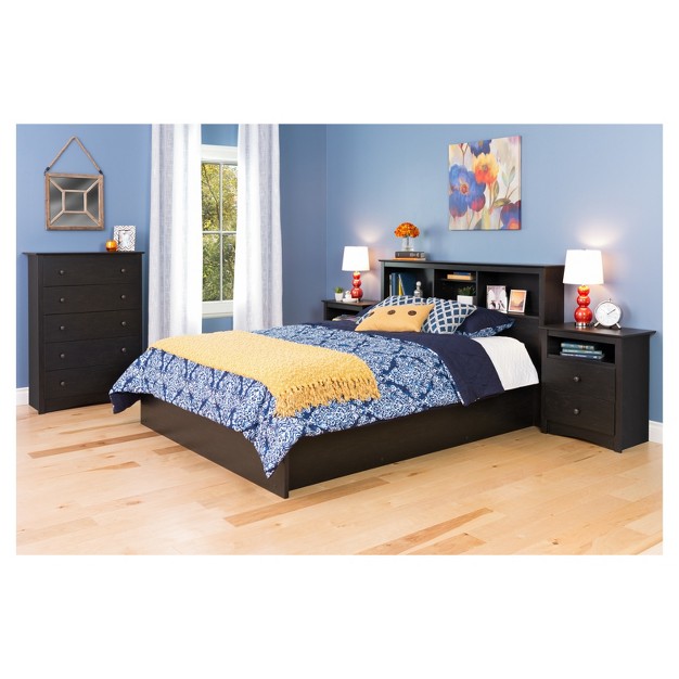 Monterey 5 Drawer Dresser Washed Black Prepac