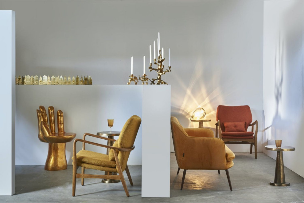 Red Accent Chair  Pols Potten Peggy   Midcentury   Armchairs And Accent Chairs   by Luxury Furnitures  Houzz