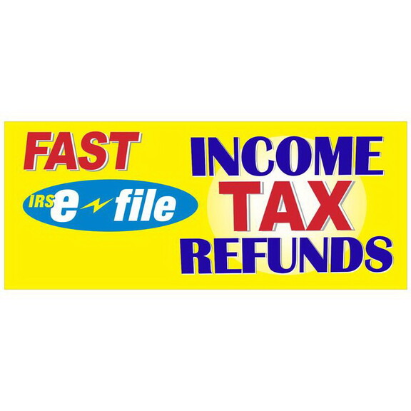 NEOPlex BN0247 3 Income Tax Refunds 30 X 72 Viny...