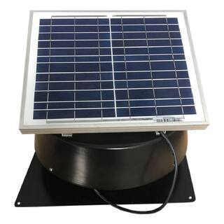 Remington Solar 660 CFM Black Solar Powered Roof Mount Exhaust Fan SFT10-BLK