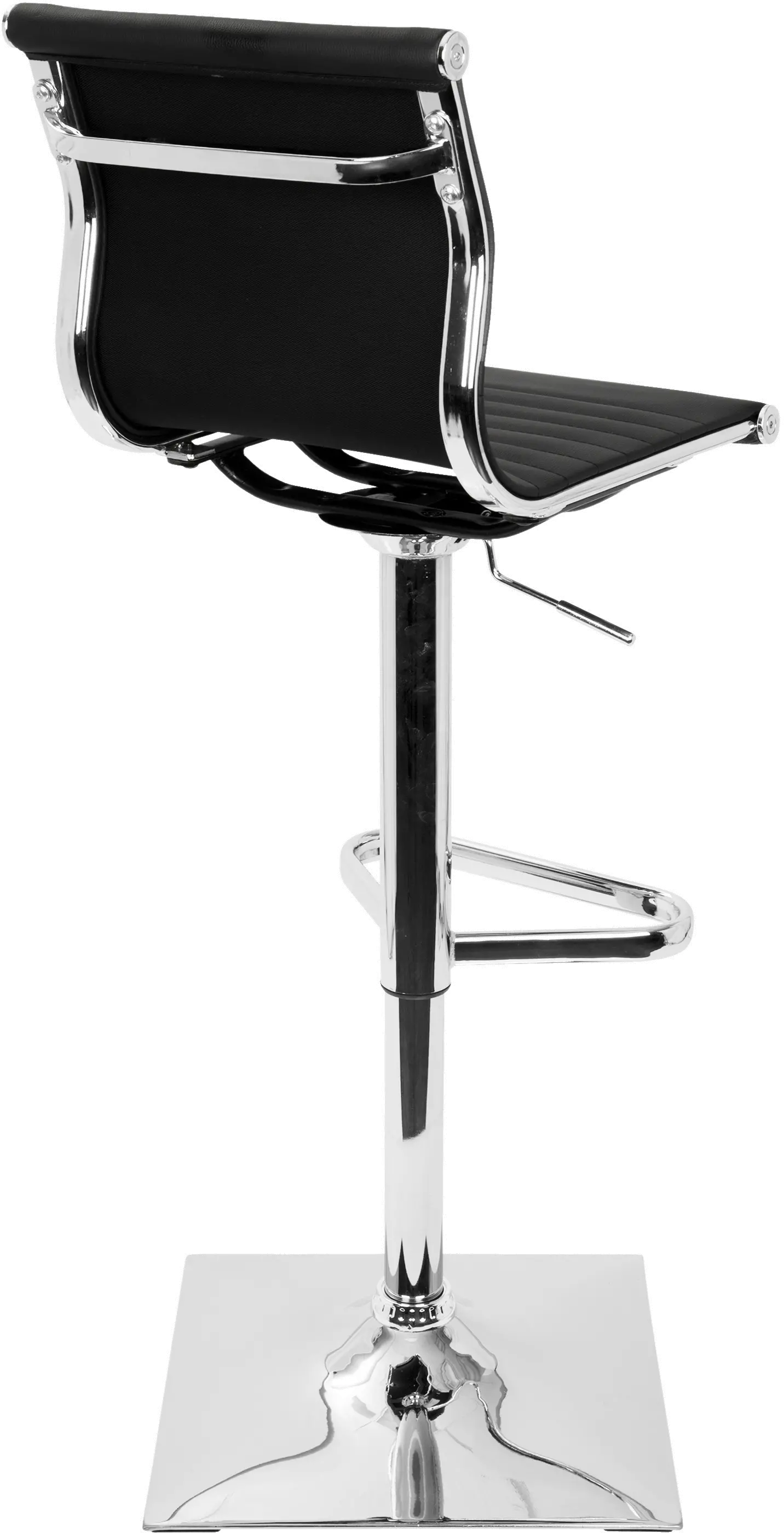 Master Black and Chrome Adjustable Bar Stool