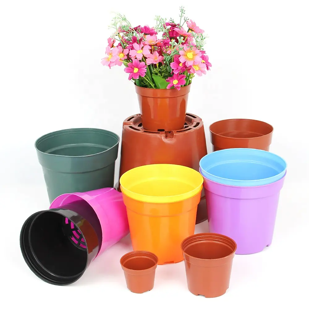 Home Garden Supplies Multiple Sizes Nursery Succulents Planter Transplant Durable Plastic Flower Pots