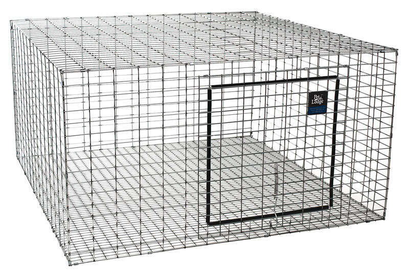 Pet Lodge Galvanized Steel Rabbit Hutch Silver 16 in. H X 24 in. W X 24 in. D