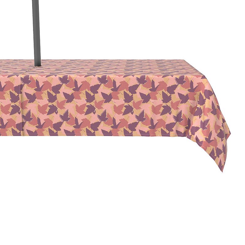 Water Repellent， Outdoor， 100% Polyester， 60x84， Fall Season Maple Leaves