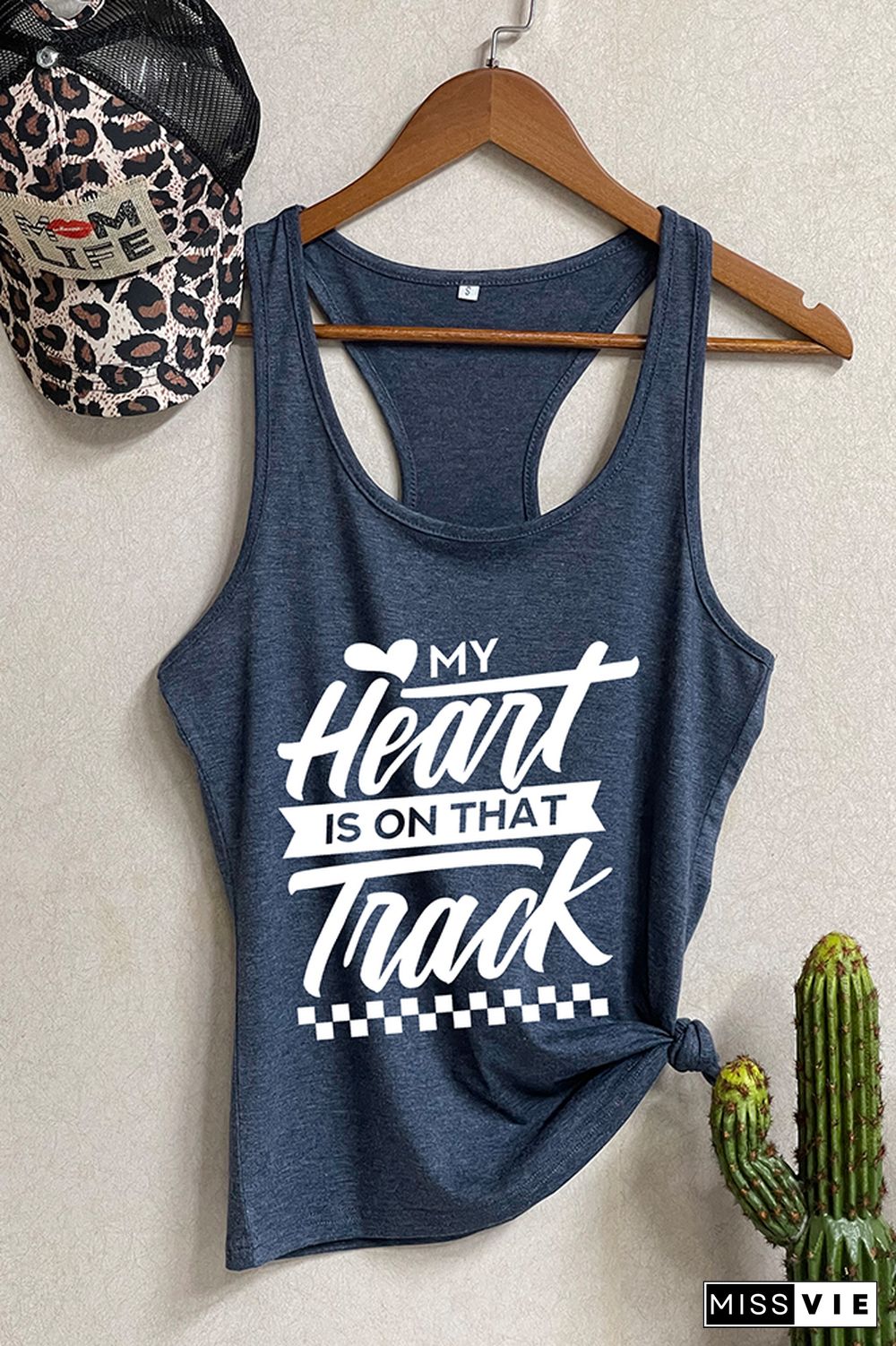 My Heart Is On That Track Tank Top Wholesale