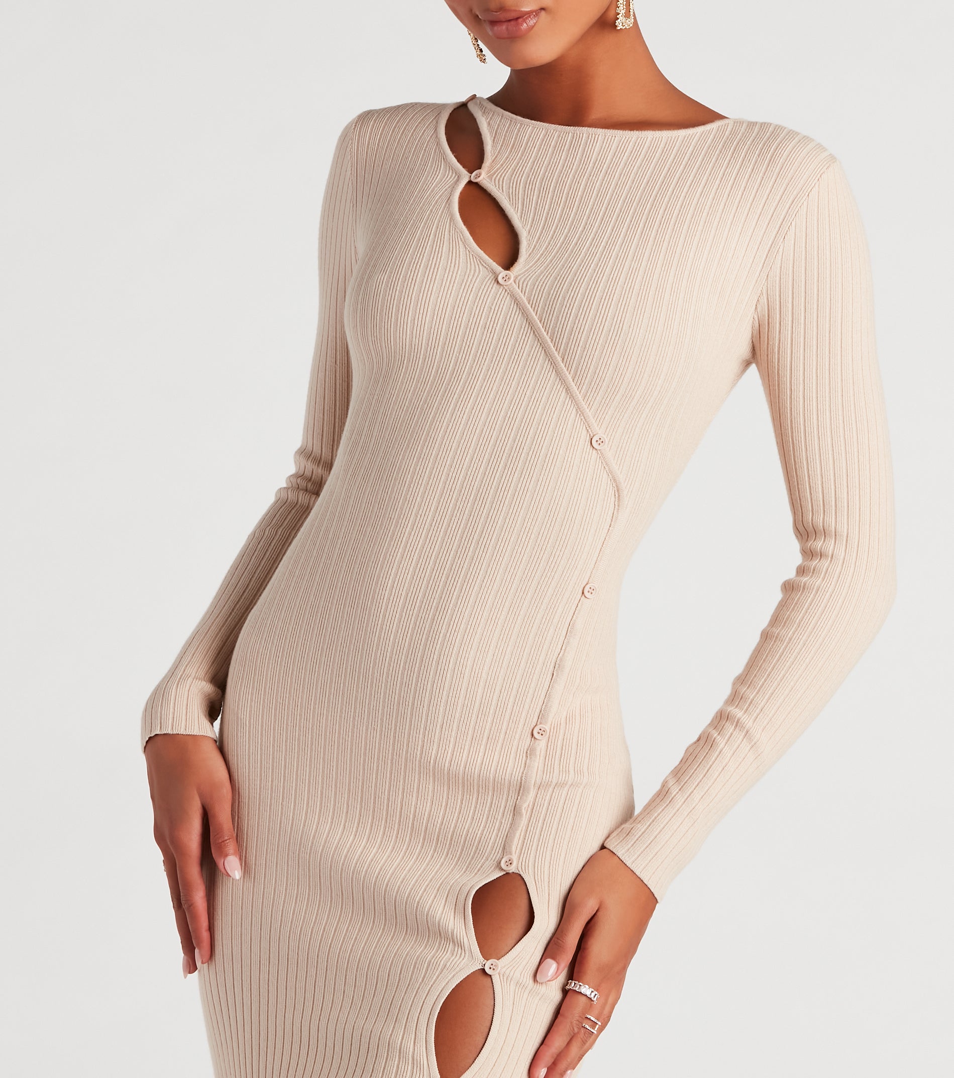 The Hole Package Sweater Mini Dress