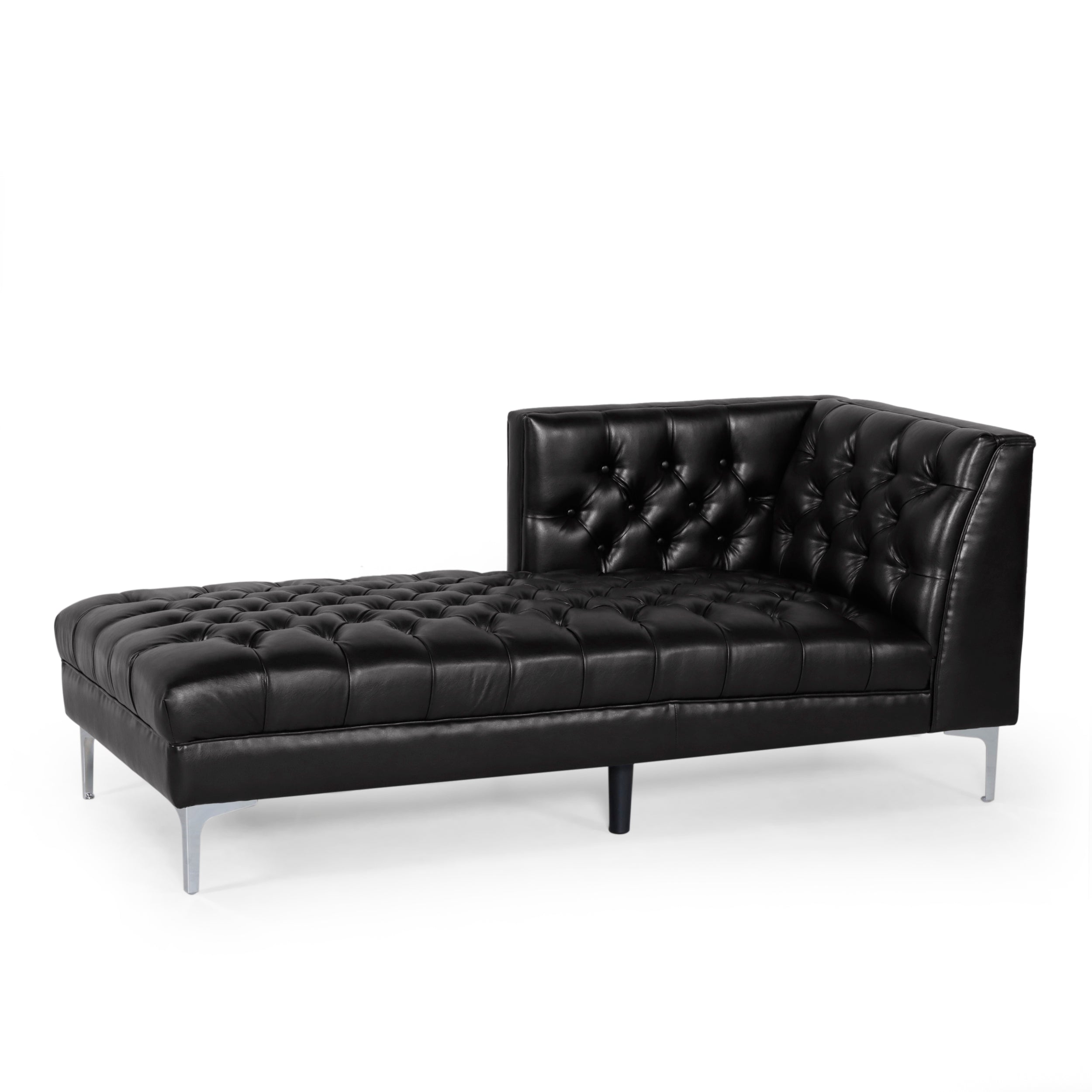 Bluffton Contemporary Tufted One Armed Chaise Lounge