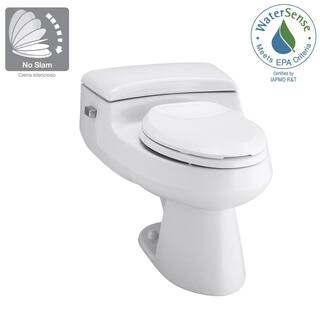 KOHLER San Raphael Comfort Height 1-Piece 1 GPF Single Flush Elongated Toilet in White Seat Included K-3597-0