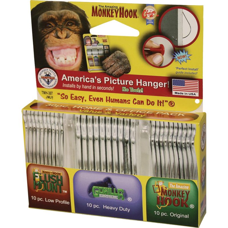 Monkey Hook Picture Hanger Homeamp Office Pack