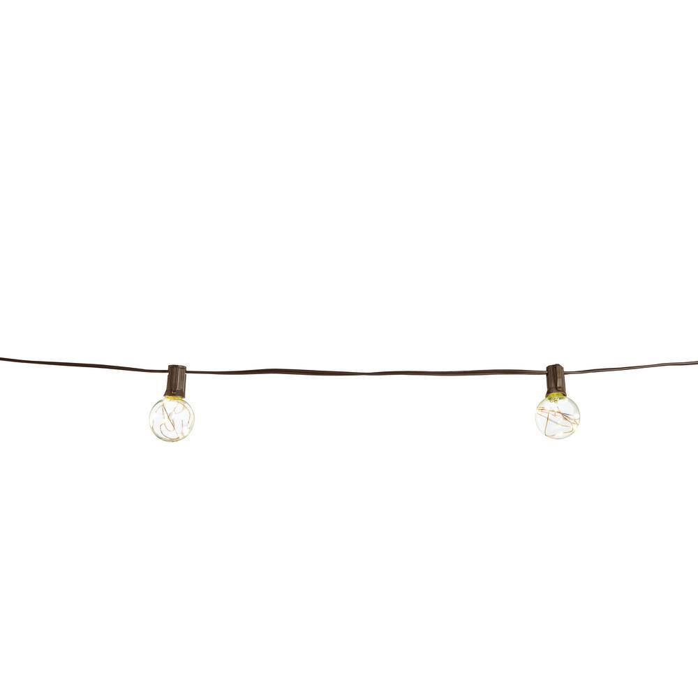 Hampton Bay OutdoorIndoor 12 ft. Plug-In LED G40 Copper Fairy String Light (3-Pack) NXT-SL9507(3pk)