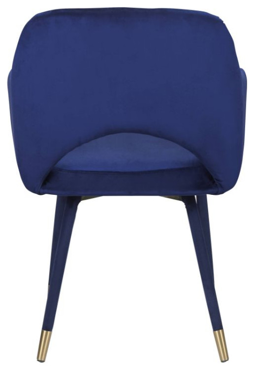 Acme Applewood Accent Chair Ocean Blue Velvet and Gold   Midcentury   Armchairs And Accent Chairs   by AMOC  Houzz