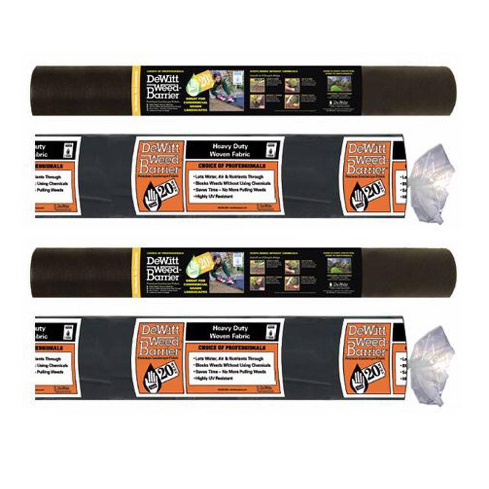 DeWitt 3 ft. x 100 ft. 4.1-Ounce Landscape Weed Barrier Fabric (2 Pack) 2 x DWT-20-YR-3100RF