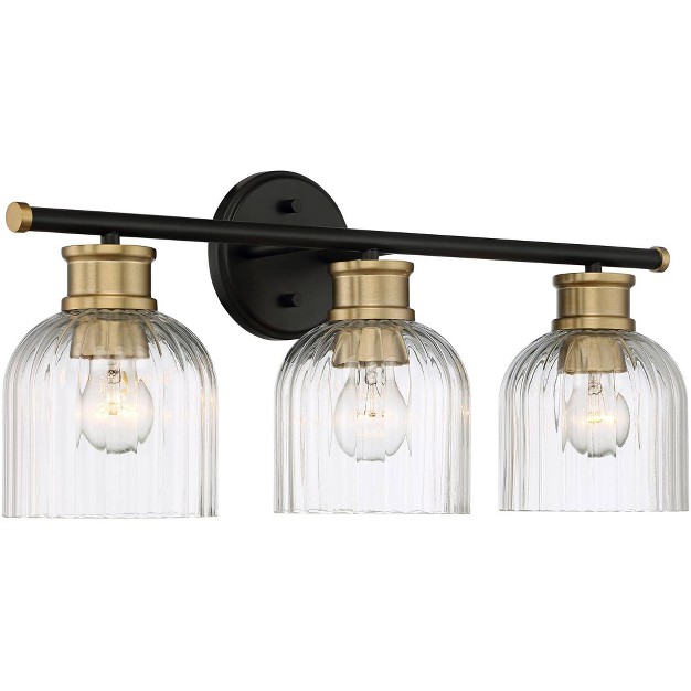 3 light Fixture Clear Glass Shade For Bathroom Vanity Mirror House