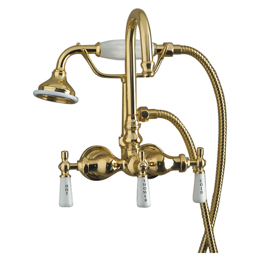 Clawfoot Tub Filler – Diverter Faucet with Code Gooseneck Spout