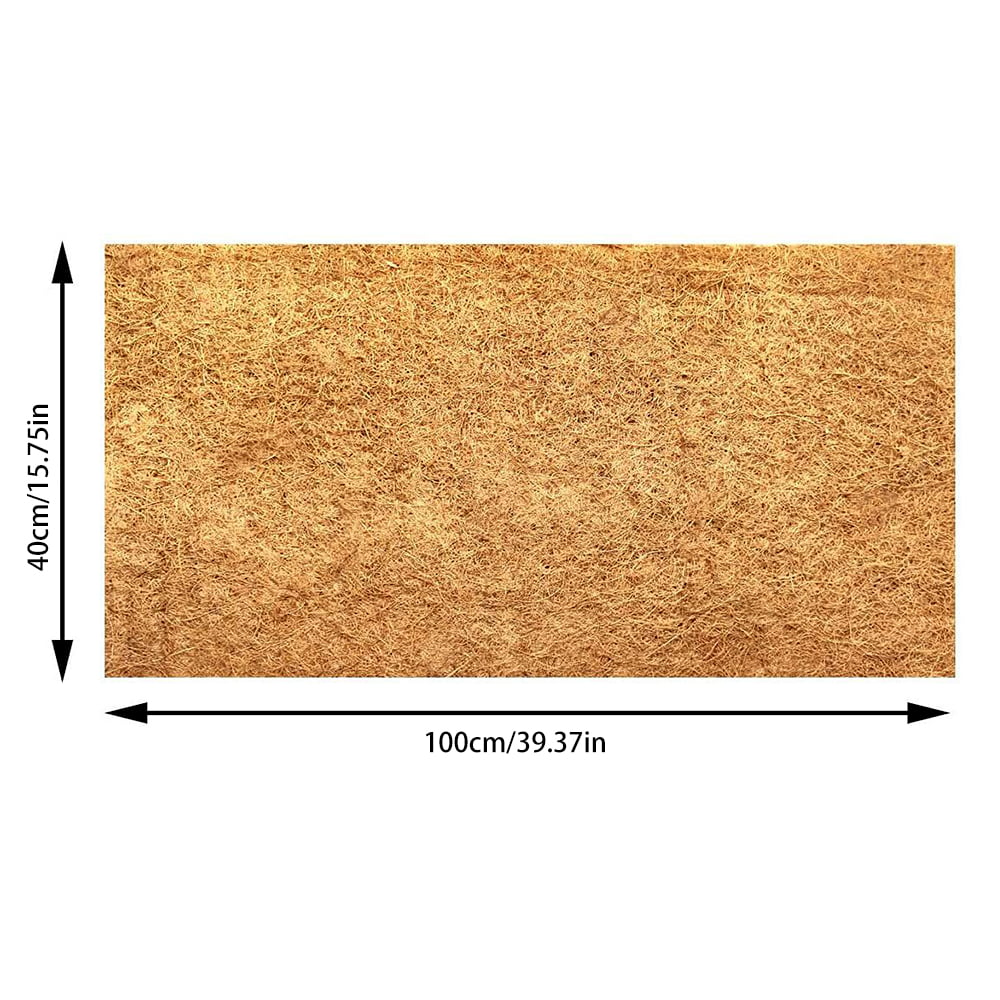 Willstar Coconut Mat Coco Fiber Roll Natural Coconut Coco Liner Roll Coconut Palm Carpet Coconut Coir Liner Sheets Coco Mat For Planter Window Flower Wall Hanging Basket Garden Decoration