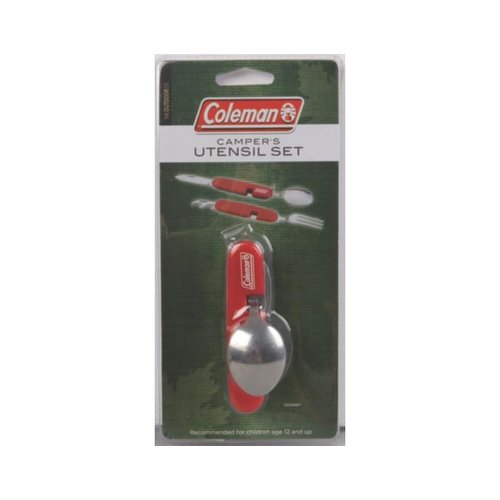 Coleman Camping Utensil Set and Bottle Opener, Stainless Steel