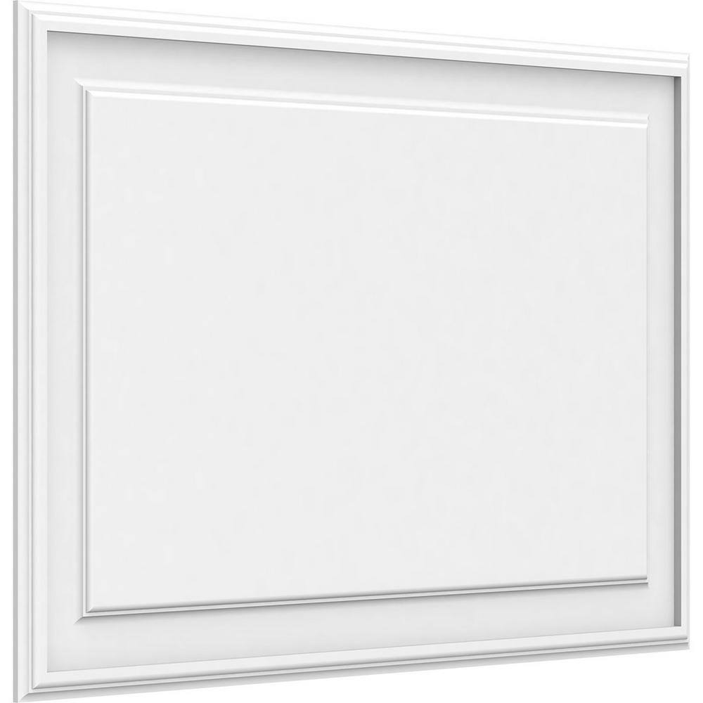 Ekena Millwork 58 in. x 3 ft. x 2 ft. Legacy Raised Panel White PVC Decorative Wall Panel WALP36X24X062LEG