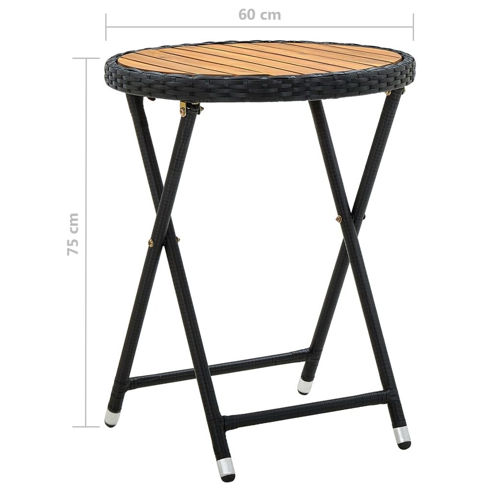 vidaXL Tea Table Black 23.6\