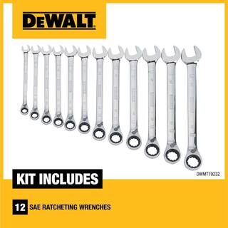 DW Reversible SAE Ratcheting Wrench Set (12-Piece) DWMT19232