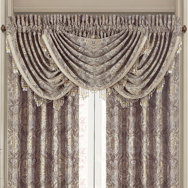 Five Queens Court Paulina Stone Window Waterfall Valance