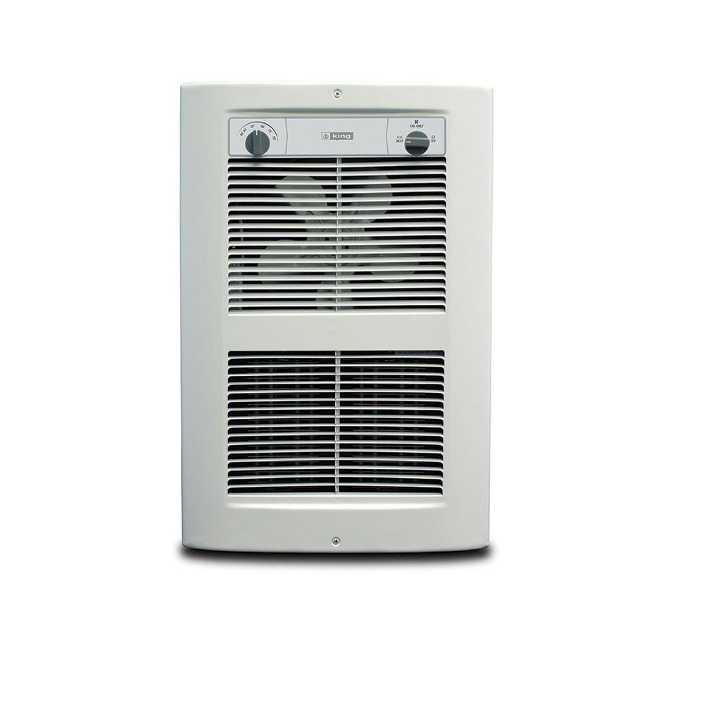 King Electric ComfortCraft 4500-Watt 208-Volt Wall Heater White Dove Electric 15354 BTU 21.6 Amps (21-1316 in. x 14-916 in. x 5 in.) LPW2045T-S2-WD-R