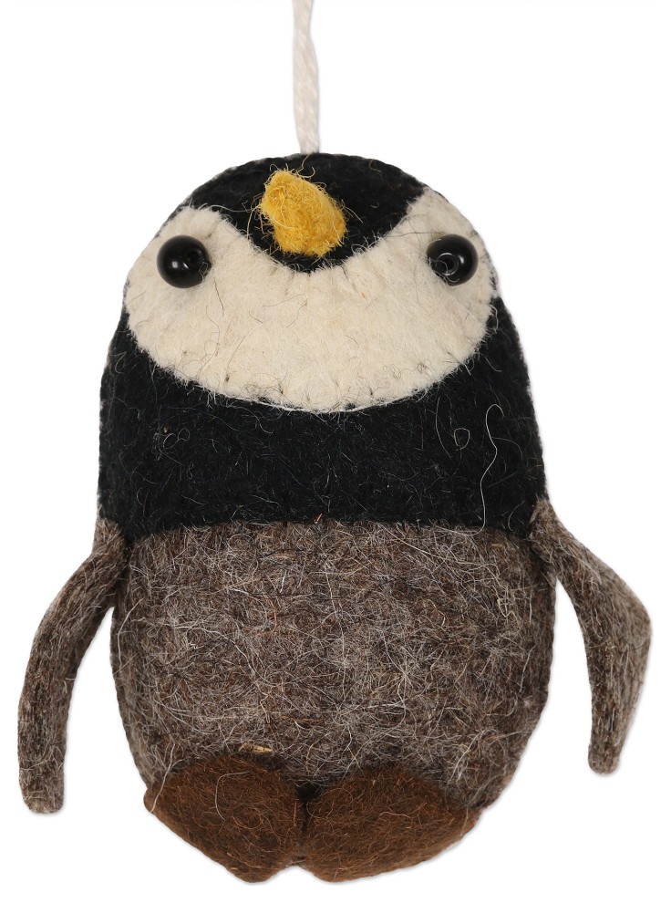 Novica Handmade Penguin Charm Wool Felt Ornaments (Set Of 5)   Christmas Ornaments   by NOVICA  Houzz