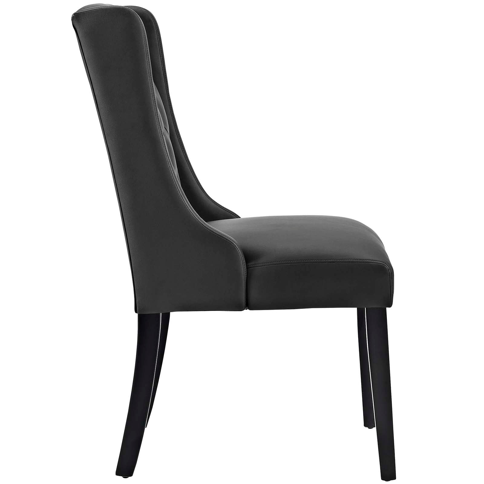 Modern Contemporary Urban Design Kitchen Room Dining Chair， Black， Faux Leather