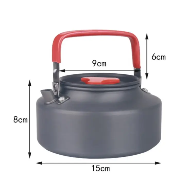 Hot Sale Portable Aluminium oy Camping Kettle 1.1L Lightweight Durable Camp Tea Pot for Bushcraft and Outdoor