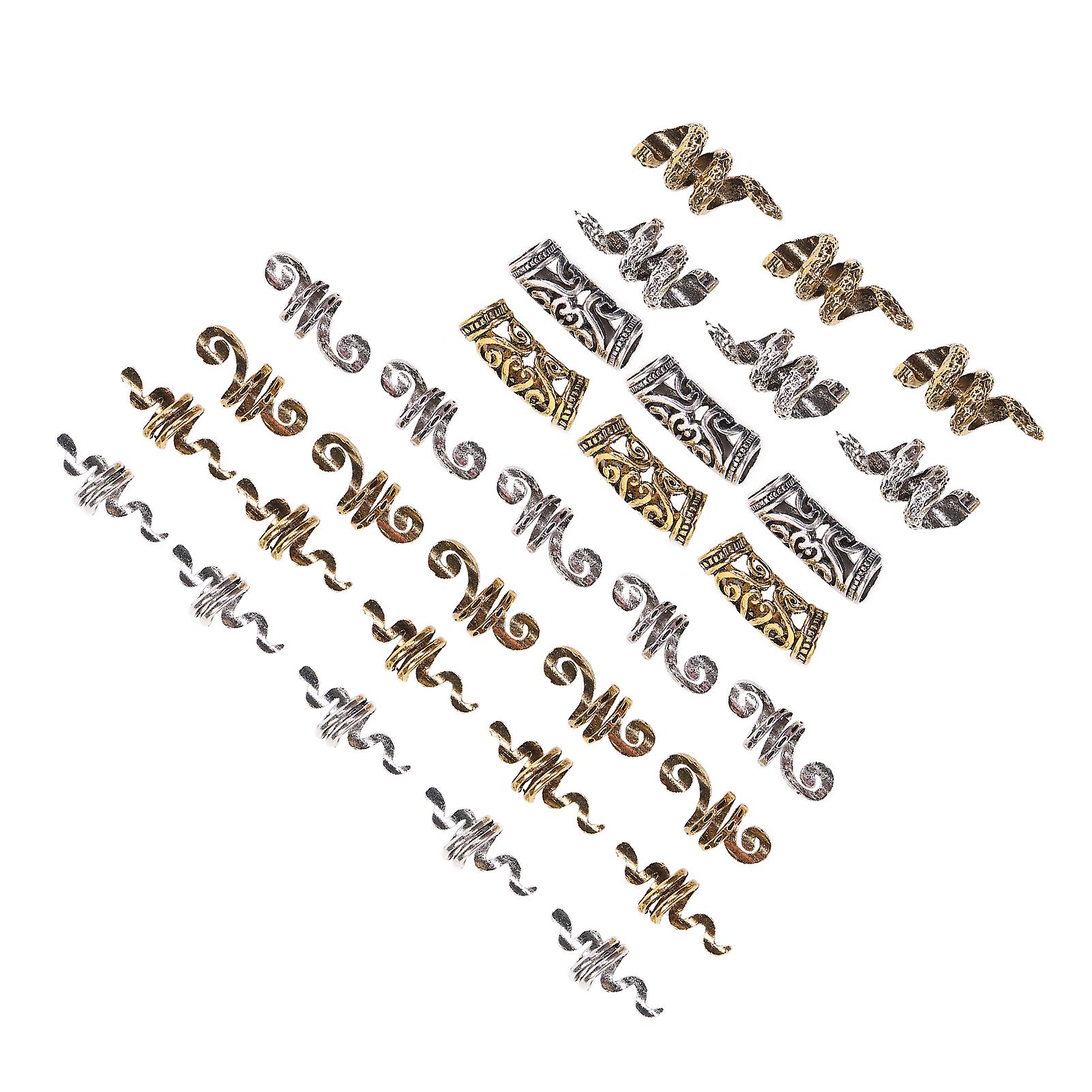 Viking Beard Hair Beads Diy Decorative Hair Braiding Beads For Parties Film Festivals Weddings