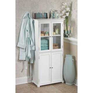 Home Decorators Collection Hampton Harbor 25 in. W x 14 in. D x 52-12 in. H Linen Cabinet in White BF-20191-WH