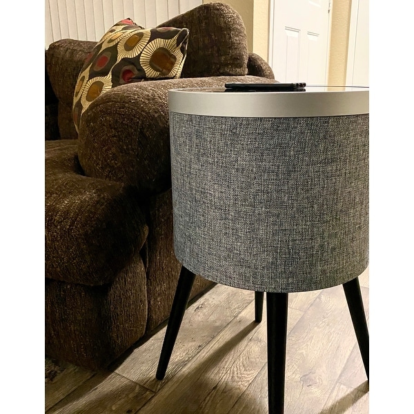 Sound Table with Built-in Bluetooth 5.0 Speaker System And Wireless Charging (Gray)