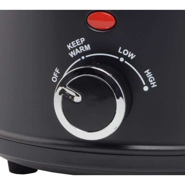 Courant 2.5 Qt. Matte Black Slow Cooker with 3 Settings CSC-2524K