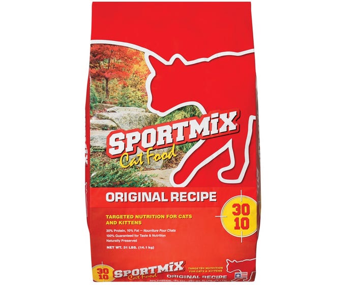 Sportmix Original Recipe Dry Cat Food， 31 lb. Bag