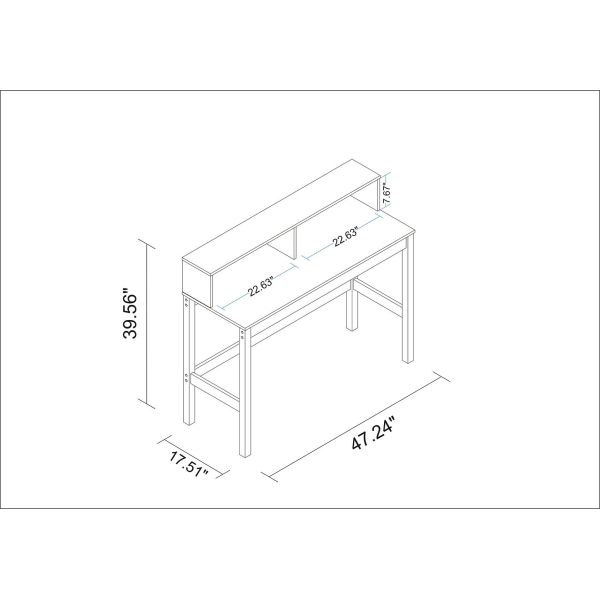 Bowery Desk in Black and Oak