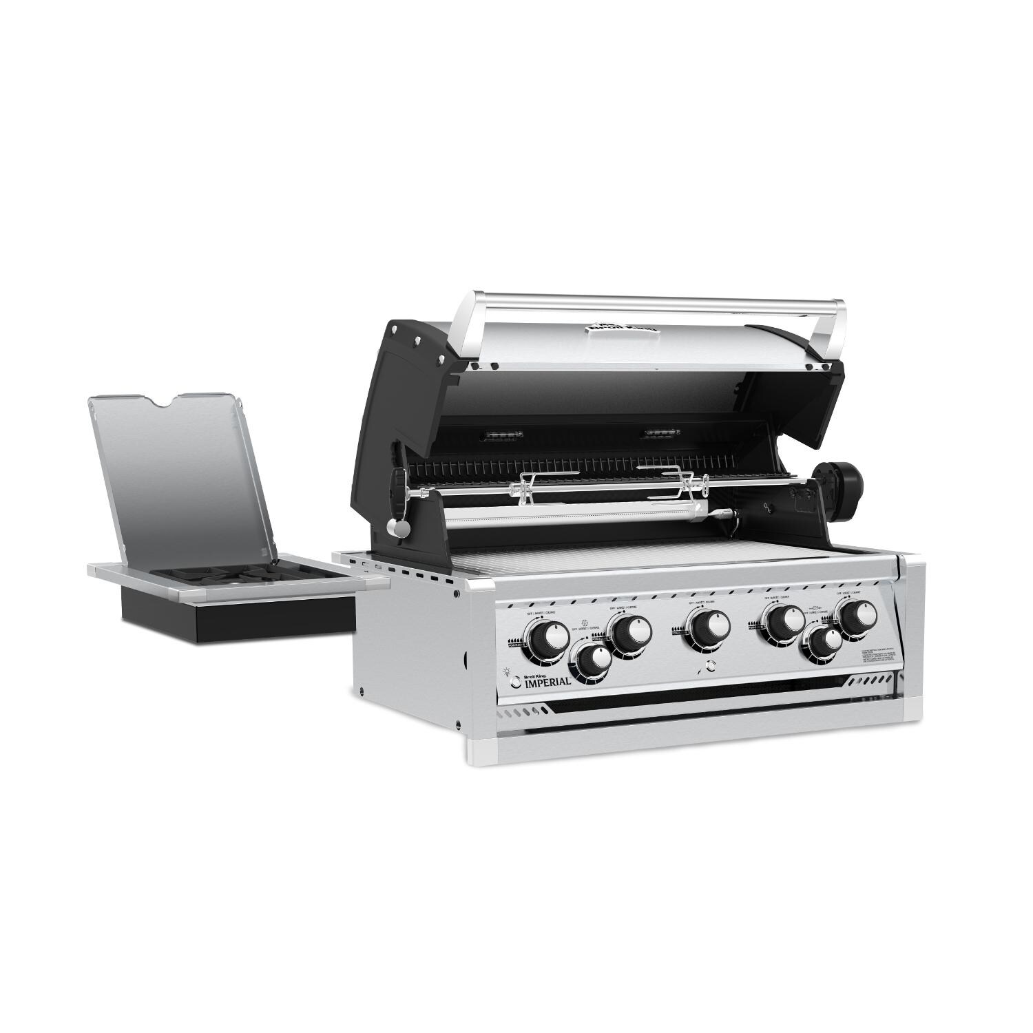 Broil King Imperial 590 5-Burner Built-In Propane Gas Grill With Rotisserie and Side Burner