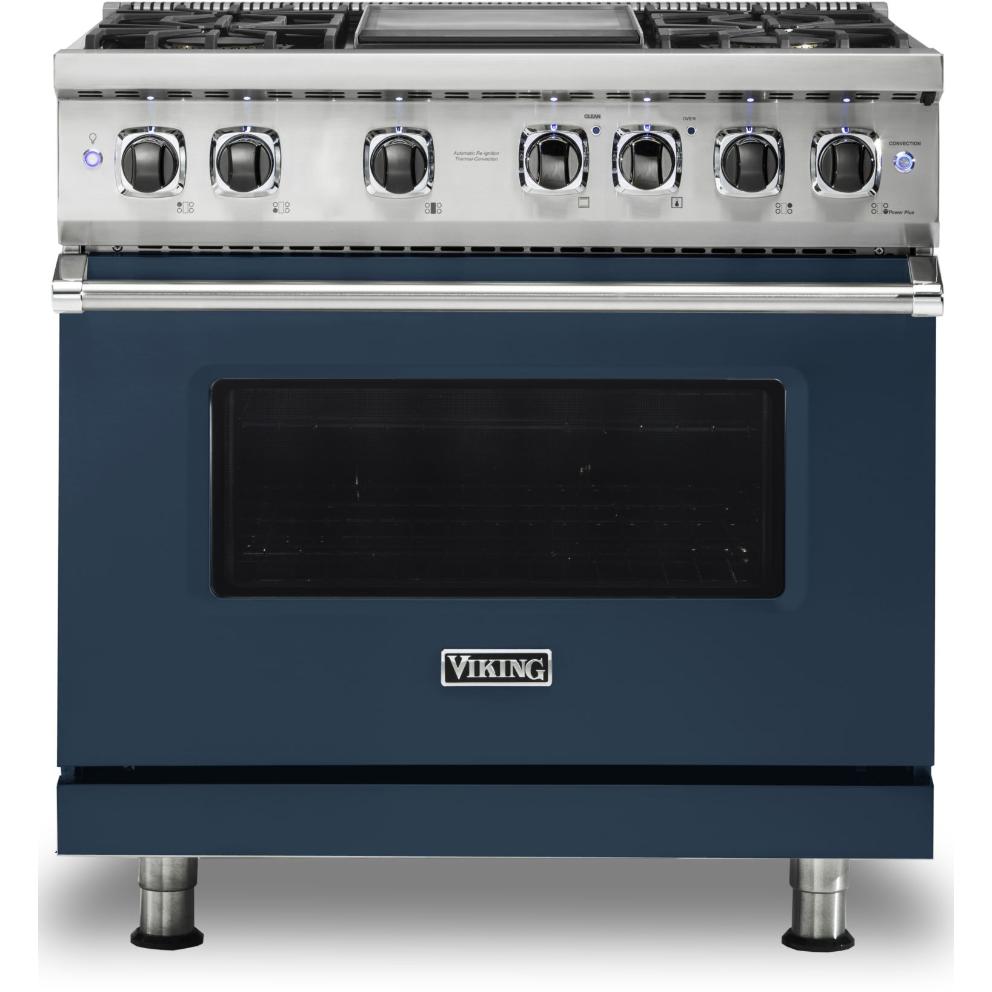 Viking 36-inch Freestanding Dual-Fuel Range with Vari-Speed Dual Flow Convection CVDR536-4GSB