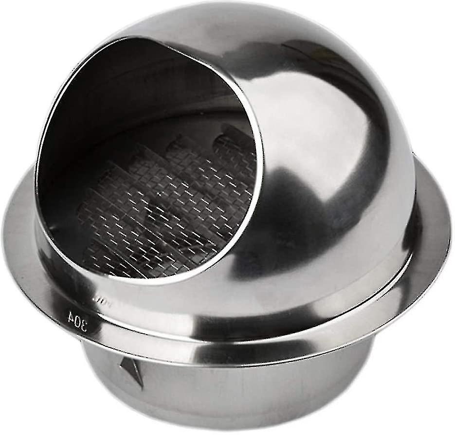 Stainless Steel Air Vent Round Grille Ventilation Cover Wall Vent Outlet 100mm (1 Pc)