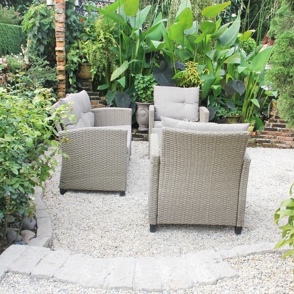 M4H Versailles 4Piece Wicker Sectional Outdoor Conversation Set