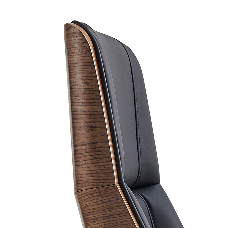 TYLER High Back Office Chair - Walnut & Black