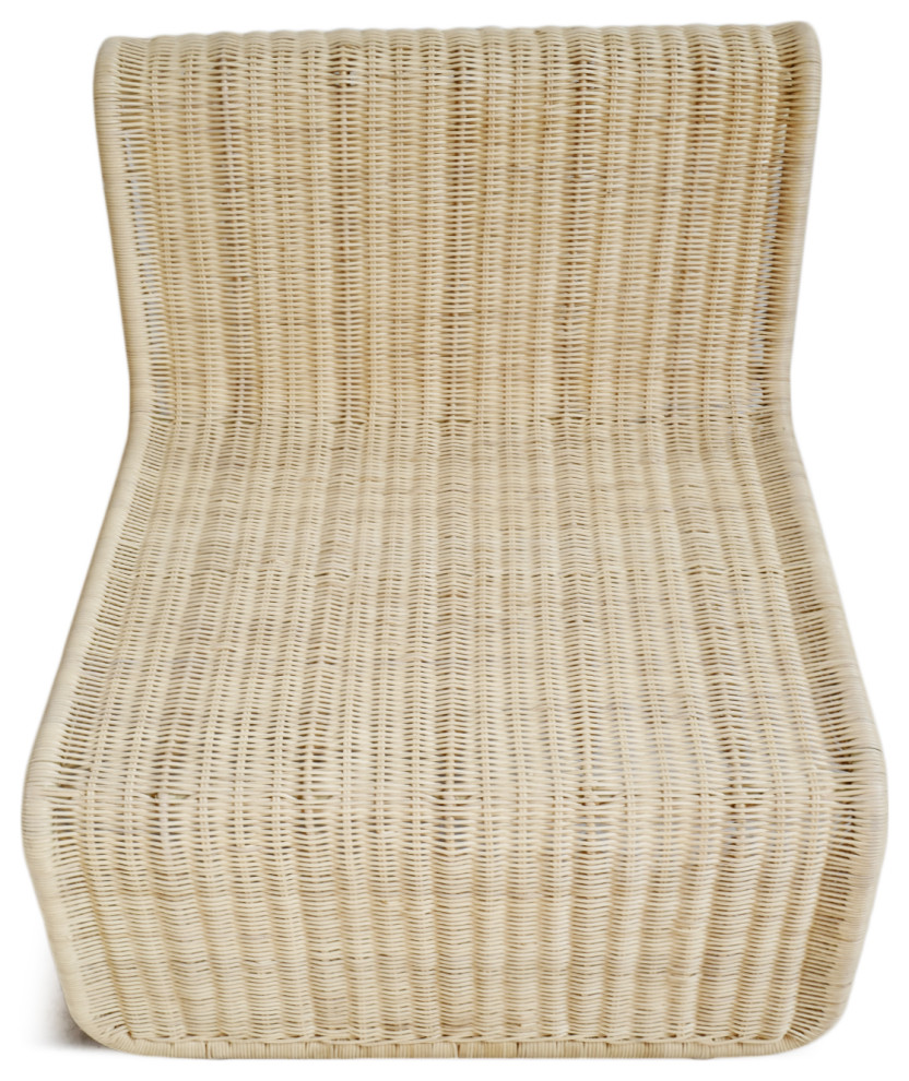 Raw Wicker Wide Mod Chair   Tropical   Armchairs And Accent Chairs   by Design Mix Furniture  Houzz