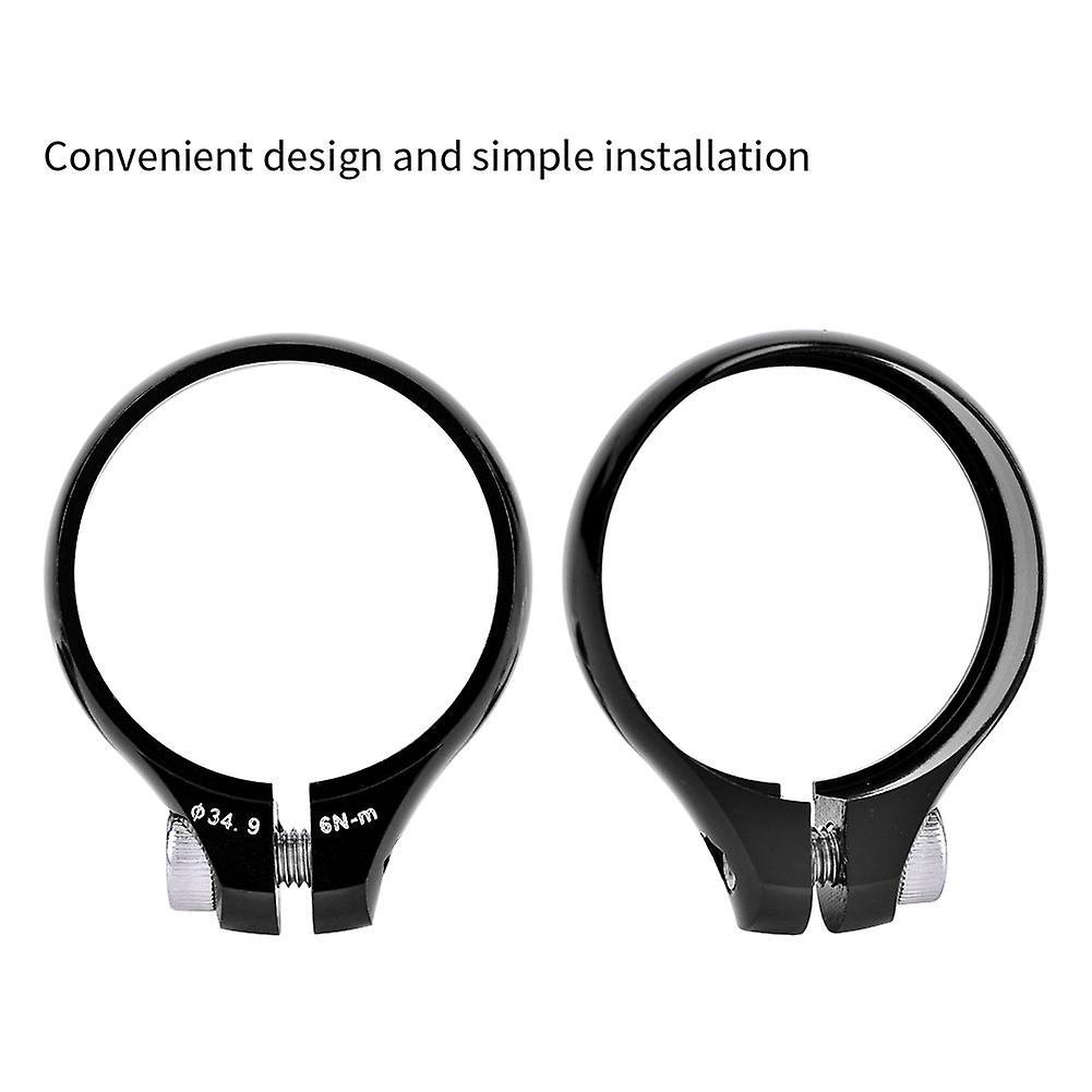 Ultralight Aluminium Alloy 34.9mm Mountain Bike Road Bicycle Seat Post Clamp (black)