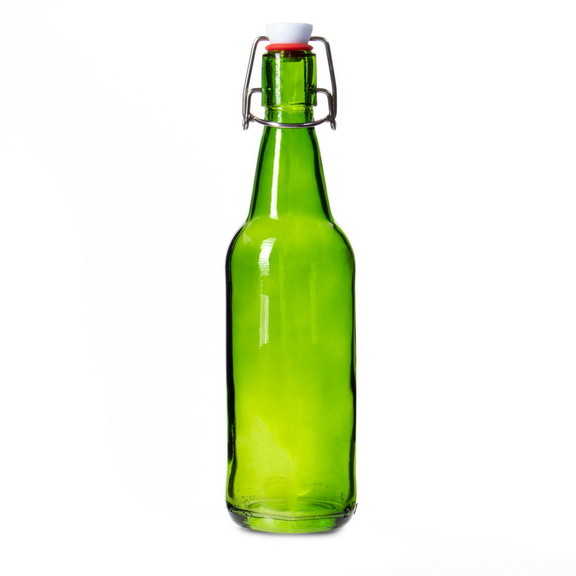 Brybelly 16 oz Green Grolsch Bottle