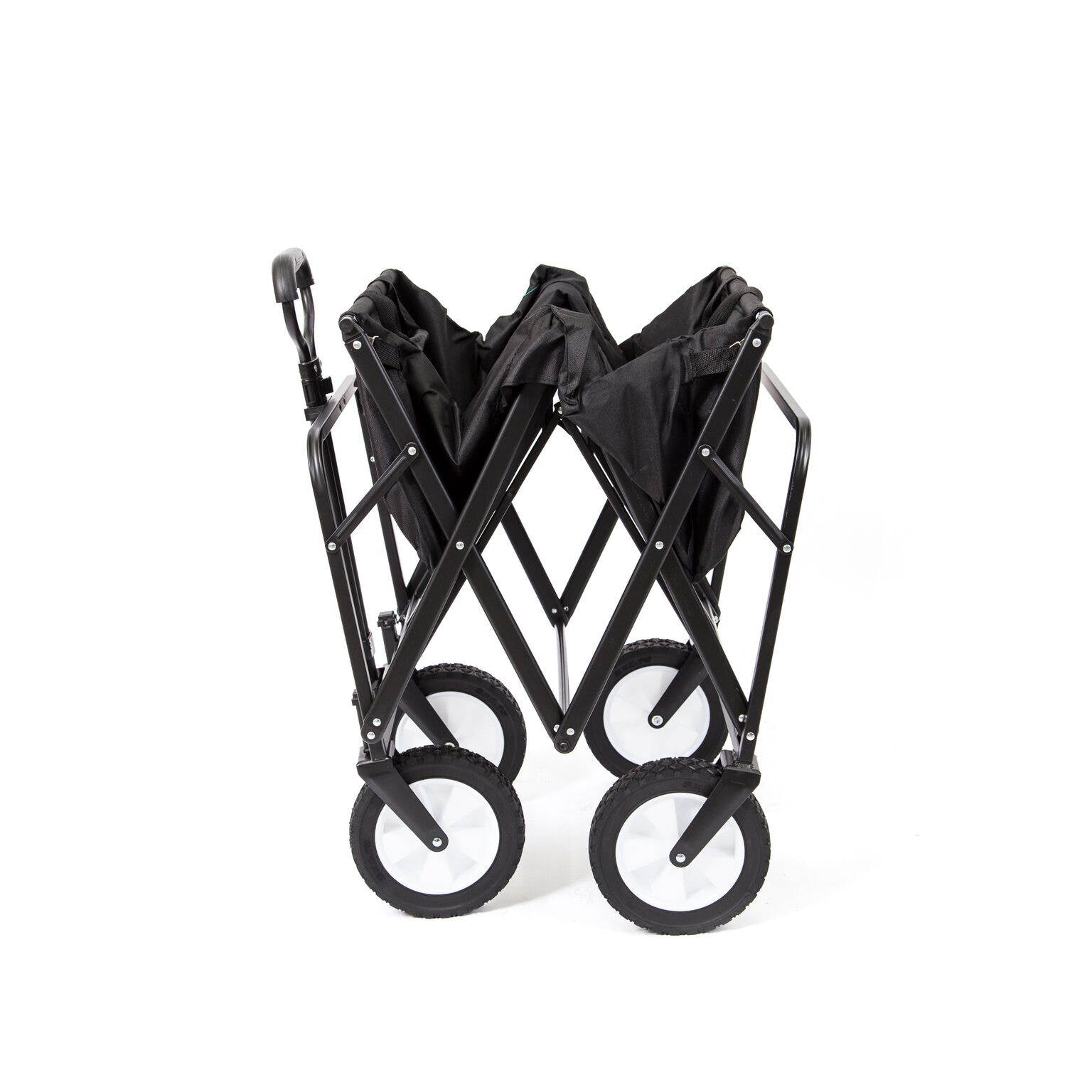 Mac Sports Collapsible Folding Frame Outdoor Garden Utility Wagon Cart (3 Pack)