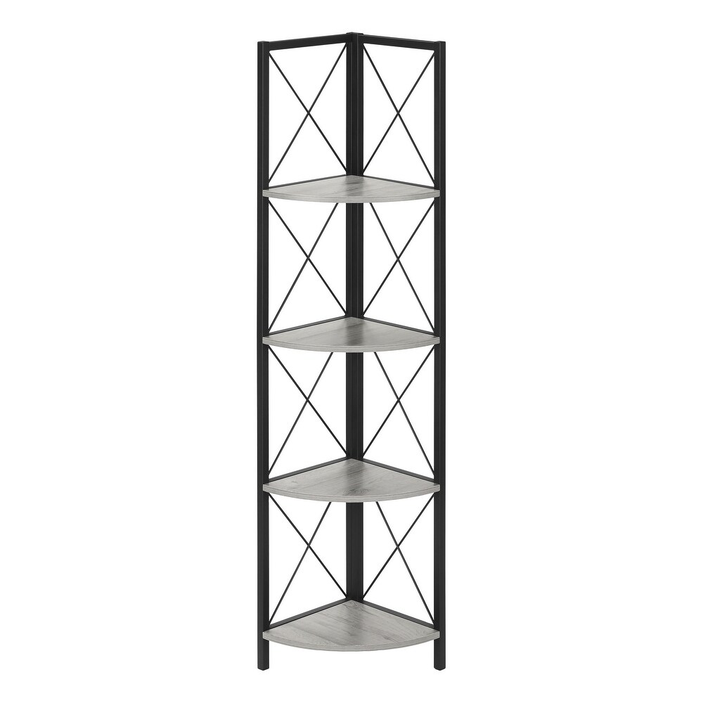 Bookshelf  Bookcase  Etagere  Corner  4 Tier  60\