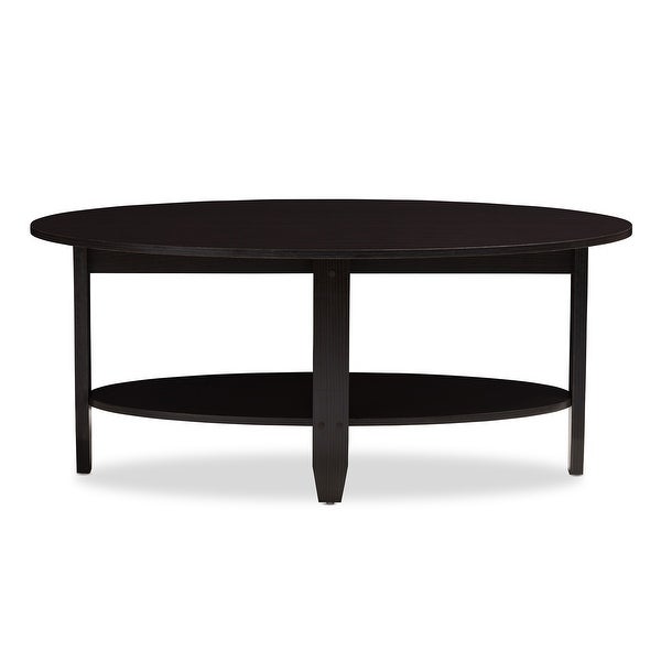 Urban Designs Alyson Wooden Coffee Table in Wenge Brown Finish - wood